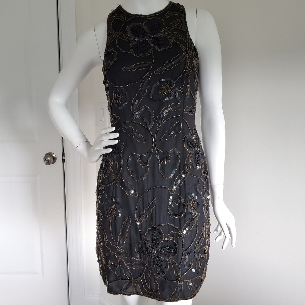 Papell boutique evening beaded dress 8